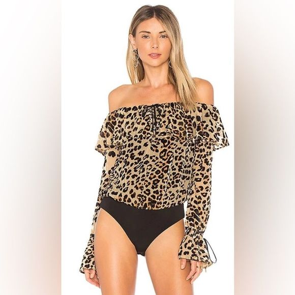 House Of Harlow 1960 Vada Leopard Bodysuit XS from Revolve - Picture 2 of 5